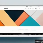 웹디자인에서 스크롤링 효과 적용 방법 - A sleek modern website homepage featuring smooth parallax scrolling effect, layered backgrounds with...